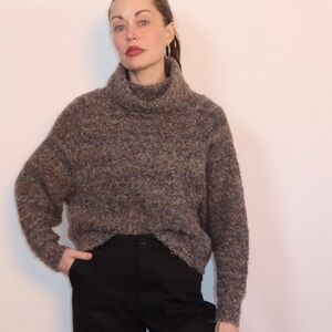 William Rast Brown Turtleneck Sweater